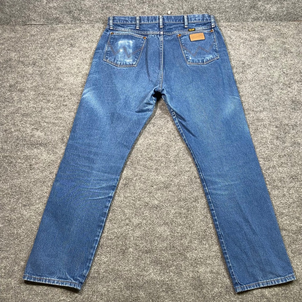 Wrangler 13MWZPW Cowboy Cut Original Fit Jeans Blue Denim Mens 38x34